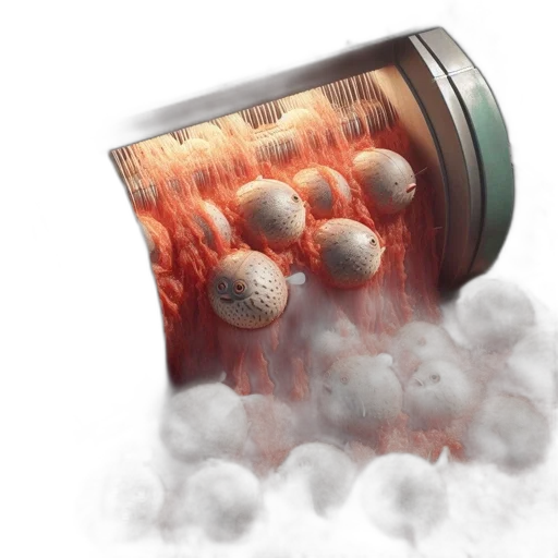 food, bottle, 3d render, photorealistic, concept art, fire, industrial, machine transparent PNG cut-out