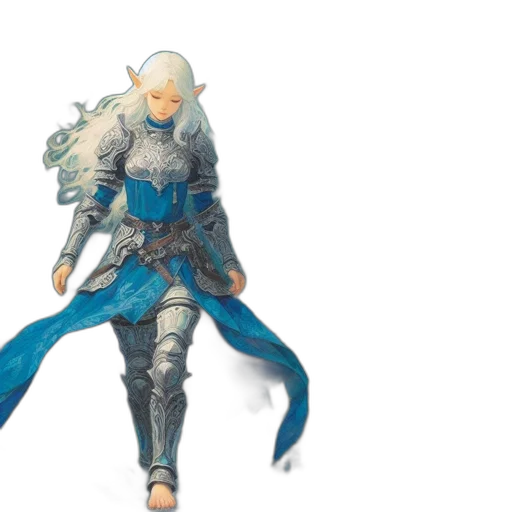 sword, dragon, mask, staff, concept art, fantasy art, 3d render, blue transparent PNG cut-out