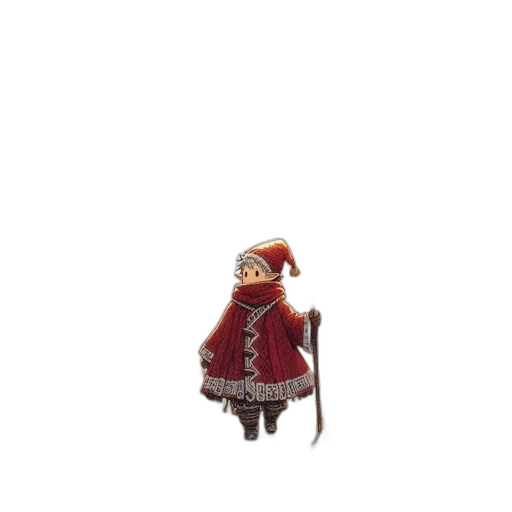 staff, hat, furniture, jacket, 3d render, pixel art, concept art, fantasy art transparent PNG cut-out