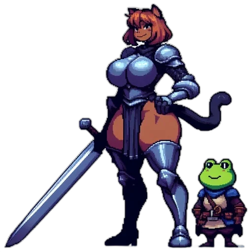 staff, sword, weapon, pixel art, concept art, fantasy art, comic book art, green transparent PNG cut-out