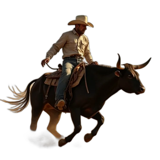 animal, staff, concept art, 3d render, photorealistic, fantasy art, rodeo, cowboy transparent PNG cut-out