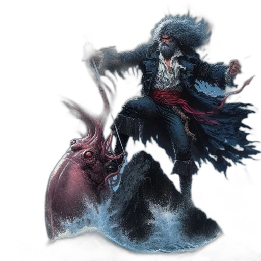 creature, dragon, concept art, fantasy art, dark, during, storm, sea transparent PNG cut-out