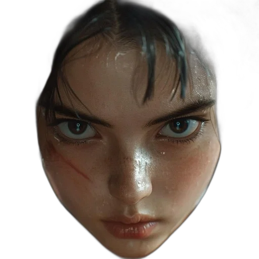 face, mask, jewelry, creature, photorealistic, 3d render, concept art, fantasy art transparent PNG cut-out