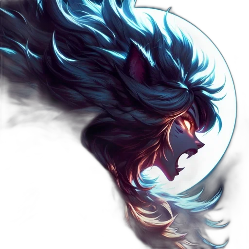 dragon, hair, mask, face, fantasy art, concept art, pixel art, anime transparent PNG cut-out