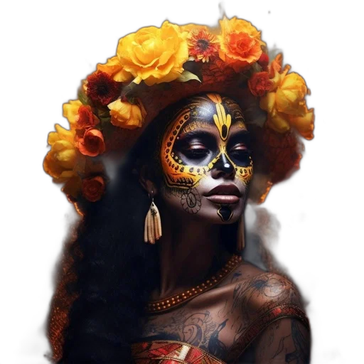mask, crown, face, jewelry, fantasy art, concept art, photorealistic, oil painting transparent PNG cut-out