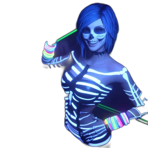 staff, vaporwave, 3d render, concept art, cyberpunk, neon lights, blue, neon transparent PNG cut-out