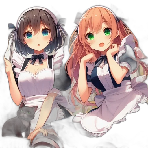 dress, robot, weapon, staff, anime, pixel art, concept art, fantasy art transparent PNG cut-out