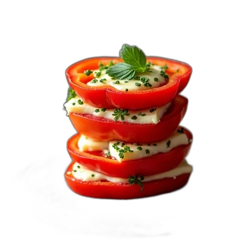 food, crown, hat, 3d render, photorealistic, stack, three, vibrant transparent PNG cut-out