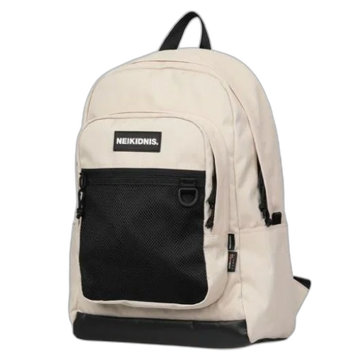 jacket, monochrome, beige, backpack, black, accents, mesh, pocket transparent PNG cut-out