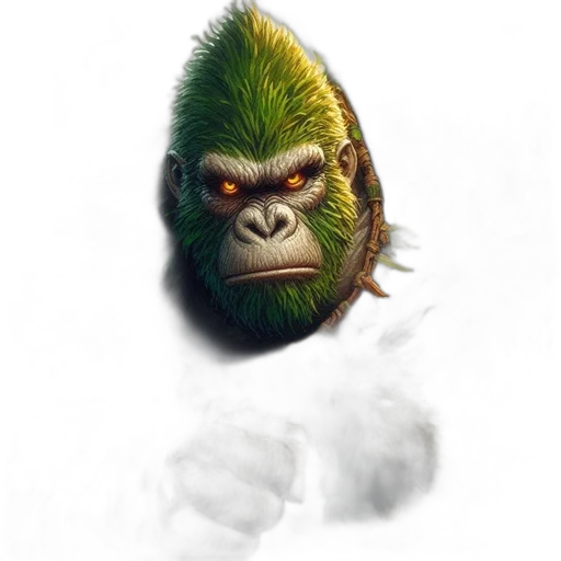animal, creature, face, staff, concept art, photorealistic, 3d render, fantasy art transparent PNG cut-out