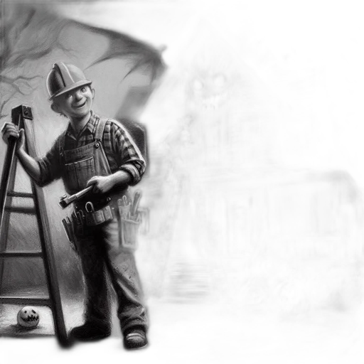 staff, robot, hat, pencil sketch, concept art, photorealistic, fantasy art, fog transparent PNG cut-out