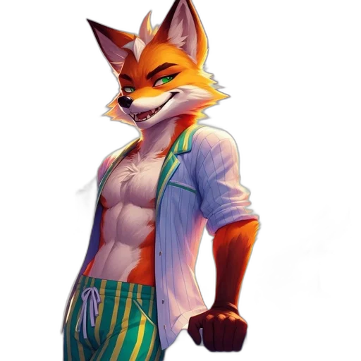 staff, jacket, animal, concept art, pixel art, fantasy art, cyberpunk, colorful transparent PNG cut-out