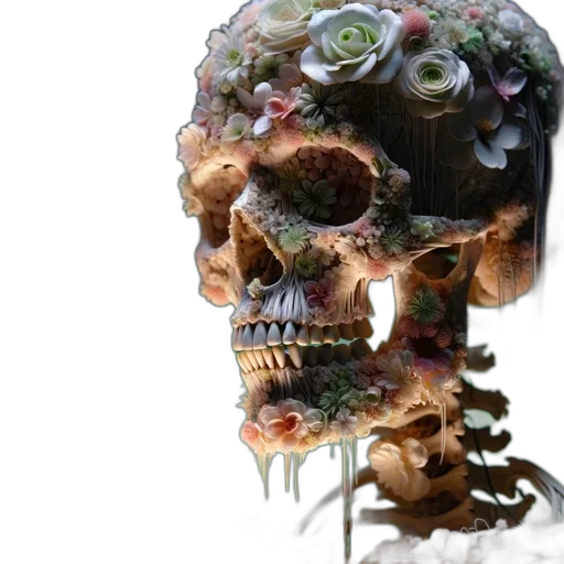 face, mask, creature, crown, concept art, photorealistic, 3d render, fantasy art transparent PNG cut-out