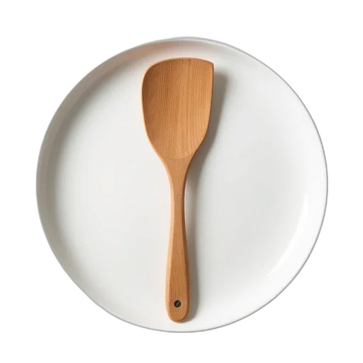 food, weapon, staff, 3d render, wooden, spatula, curved, handle transparent PNG cut-out
