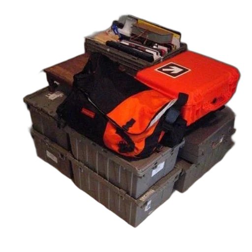jacket, furniture, pile, grey, boxes, orange, bag, top transparent PNG cut-out