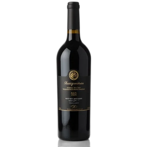 bottle, wine, black, label, featuring, gold, text, seal transparent PNG cut-out