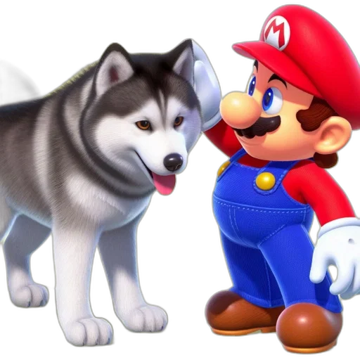 animal, concept art, 3d render, photorealistic, pixel art, monochrome, anthropomorphic, husky transparent PNG cut-out
