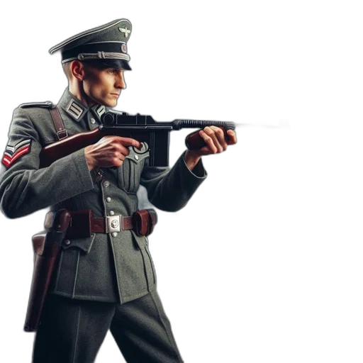 weapon, staff, jacket, hat, concept art, 3d render, photorealistic, pixel art transparent PNG cut-out