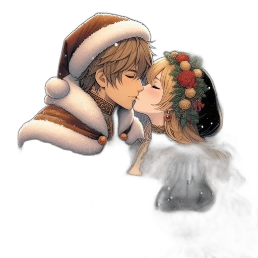 pixel art, watercolor, fantasy art, concept art, snow, outer space, during, christmas transparent PNG cut-out