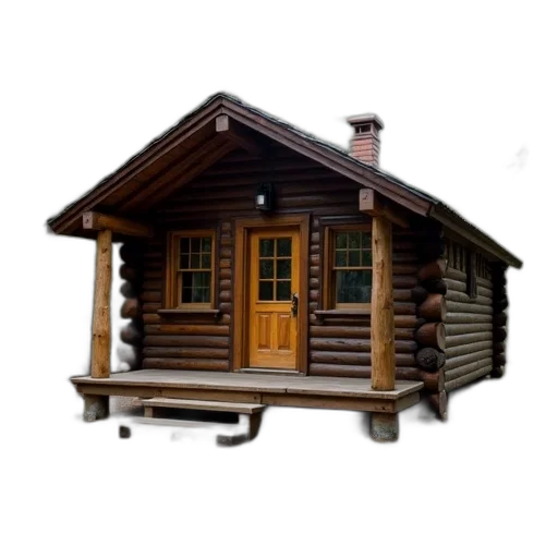 building, furniture, 3d render, concept art, photorealistic, wooden, cabin, sloped transparent PNG cut-out