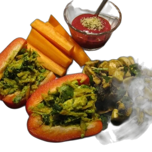 food, photorealistic, plate, featuring transparent PNG cut-out