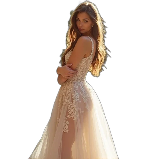 dress, photorealistic, concept art, 3d render transparent PNG cut-out