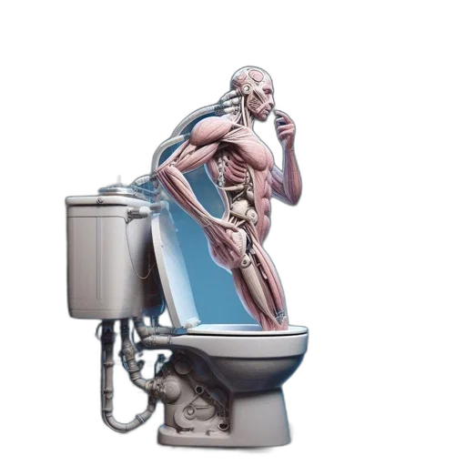 robot, 3d render, concept art, highly, detailed, hybrid, humanoid, figure transparent PNG cut-out