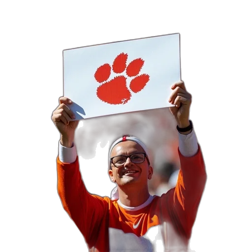 animal, staff, clemson, fans, hold, signs, stands transparent PNG cut-out