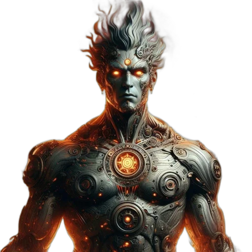 face, robot, concept art, comic book art, fantasy art, 3d render, steampunk-inspired, figure transparent PNG cut-out