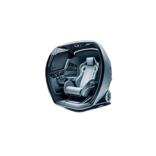 car, robot, furniture, 3d render, futuristic, spherical, vehicle, platform transparent PNG cut-out