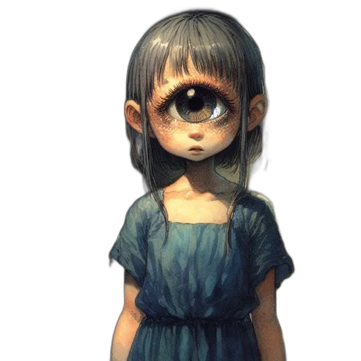 dress, face, mask, creature, concept art, watercolor, fantasy art, photorealistic transparent PNG cut-out