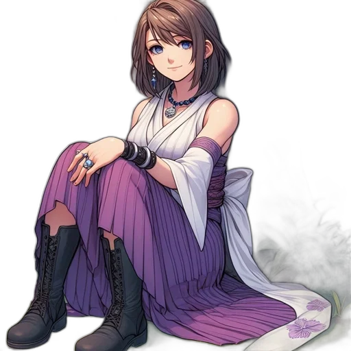 dress, staff, flower, weapon, pixel art, concept art, anime, fantasy art transparent PNG cut-out