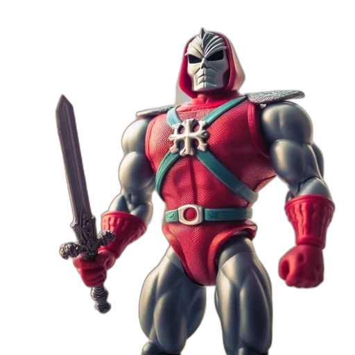 robot, weapon, sword, concept art, comic book art, 3d render, fantasy art, red transparent PNG cut-out