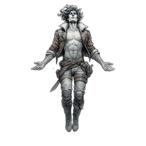 sword, creature, staff, fantasy art, concept art, 3d render, pixel art, male transparent PNG cut-out