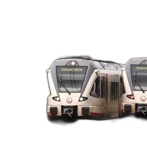 3d render, concept art, photorealistic, modern, train, destination, kerkrade, centrum transparent PNG cut-out