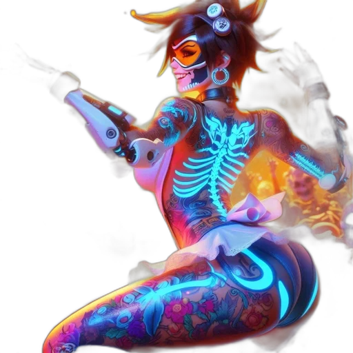 mask, concept art, fantasy art, vaporwave, cyberpunk, neon lights, neon, colorful transparent PNG cut-out