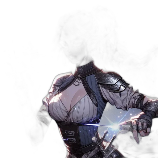 jacket, weapon, sword, robot transparent PNG cut-out