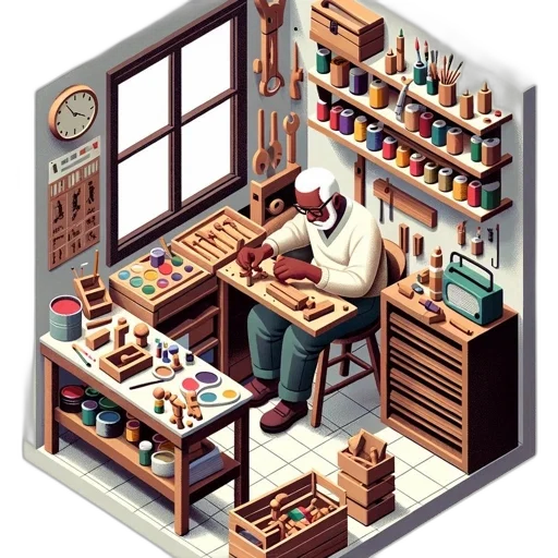 furniture, jewelry, robot, staff, pixel art, concept art, fantasy art, photorealistic transparent PNG cut-out