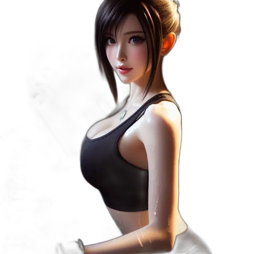 dress, face, robot, weapon, fantasy art, photorealistic, concept art, 3d render transparent PNG cut-out