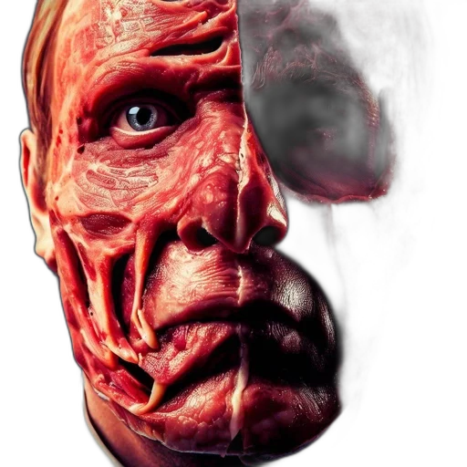 mask, face, creature, robot, photorealistic, 3d render, concept art, comic book art transparent PNG cut-out