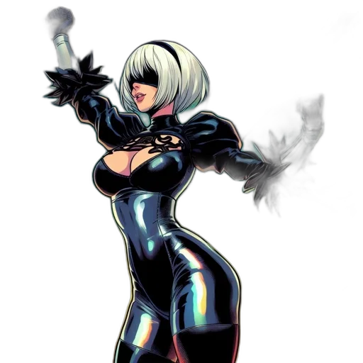 robot, weapon, dress, staff, comic book art, concept art, fantasy art, cartoon transparent PNG cut-out