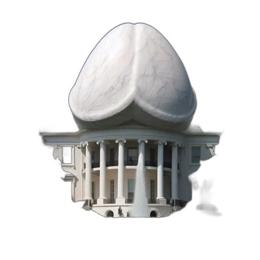 hat, crown, building, umbrella, 3d render, concept art, photorealistic, iconic transparent PNG cut-out