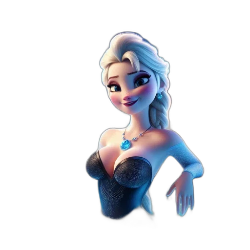 dress, face, crown, jewelry, concept art, 3d render, pixel art, fantasy art transparent PNG cut-out
