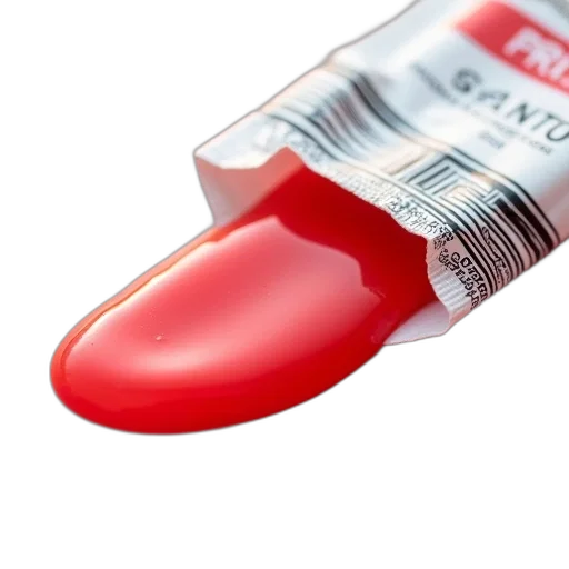 bottle, weapon, 3d render, red, close-up, image, substance, white transparent PNG cut-out