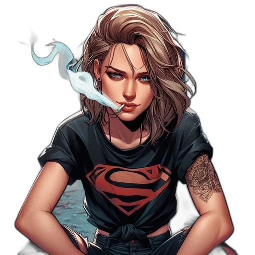 face, comic book art, concept art, fantasy art, cartoon, illustration, shows, woman transparent PNG cut-out