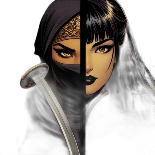 sword, comic book art, fantasy art, concept art, pixel art, earth tones, golden, dark transparent PNG cut-out