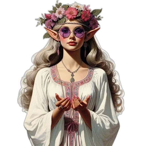 dress, jewelry, mask, staff, fantasy art, concept art, photorealistic, pixel art transparent PNG cut-out