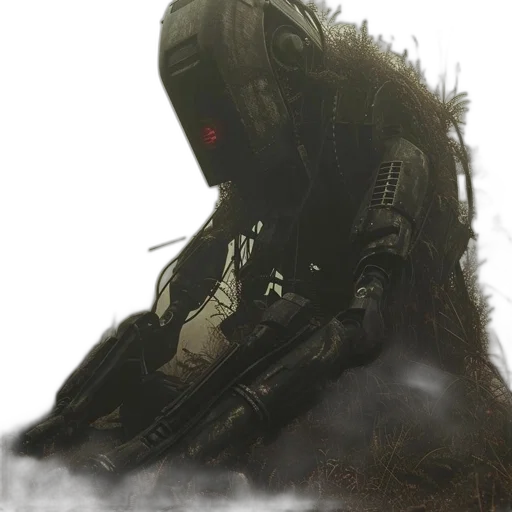 robot, creature, weapon, animal, concept art, fantasy art, 3d render, cyberpunk transparent PNG cut-out