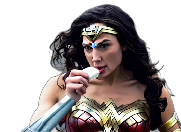 comic book art, film, still, wonder transparent PNG cut-out