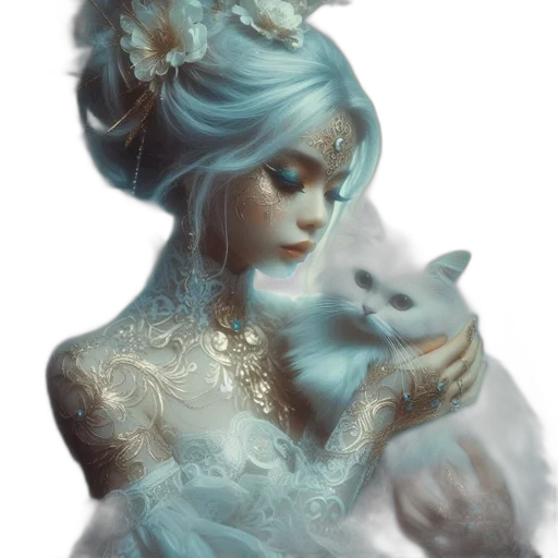 crown, mask, dress, creature, fantasy art, concept art, oil painting, photorealistic transparent PNG cut-out